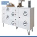 Quarto Infantil Completo Arabella 3 Portas 6 Gavetas com Espelho Branco Aurora - Minastex