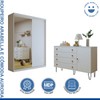 Quarto Infantil Completo Arabella 3 Portas 6 Gavetas com Espelho Branco Aurora - Minastex