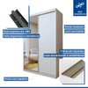 Quarto Infantil Completo Arabella 3 Portas 6 Gavetas com Espelho Branco Aurora - Minastex
