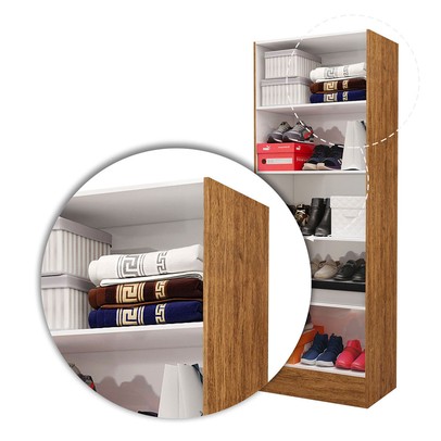 Sapateira Low com 4 Prateleiras Cinamomo - Pnr Móveis