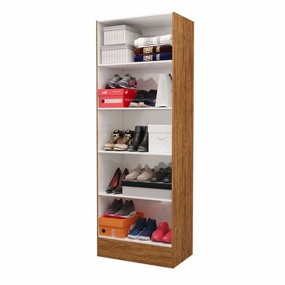 Sapateira Low com 4 Prateleiras Cinamomo - Pnr Móveis