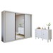 Quarto Infantil Completo Marcella 10 Gavetas 4 Portas com Espelho Branco Aurora - Minastex