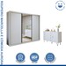 Quarto Infantil Completo Marcella 10 Gavetas 4 Portas com Espelho Branco Aurora - Minastex