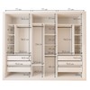 Quarto Infantil Completo Marcella 10 Gavetas 4 Portas com Espelho Branco Aurora - Minastex