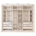 Quarto Infantil Completo Marcella 10 Gavetas 4 Portas com Espelho Branco Aurora - Minastex