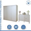 Quarto Infantil Completo Thalia 4 Portas 8 Gavetas Branco - Minastex