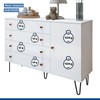 Quarto Infantil Completo Thalia 4 Portas 8 Gavetas Branco - Minastex
