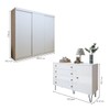 Quarto Infantil Completo Thalia 4 Portas 8 Gavetas Branco - Minastex