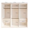 Quarto Infantil Completo Elô 8 Gavetas 3 Portas com Espelho Branco Aurora - Minastex