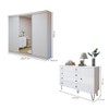 Quarto Infantil Completo Elô 8 Gavetas 3 Portas com Espelho Branco Aurora - Minastex