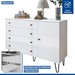 Quarto Infantil Completo Elô 8 Gavetas 3 Portas com Espelho Branco Aurora - Minastex