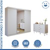 Quarto Infantil Completo Elô 8 Gavetas 3 Portas com Espelho Branco Aurora - Minastex