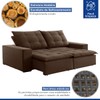 Sofá 4 Lugares Paris Retrátil e Reclinável Super Pilow Veludo/Marrom - Celflex