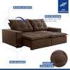 Sofá 4 Lugares Paris Retrátil e Reclinável Super Pilow Veludo/Marrom - Celflex