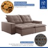 Sofá 4 Lugares Paris Retrátil e Reclinável Super Pilow Veludo/Bege Escuro - Celflex