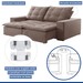 Sofá 4 Lugares Paris Retrátil e Reclinável Super Pilow Veludo/Bege Escuro - Celflex