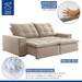 Sofá 4 Lugares Paris Retrátil e Reclinável Super Pilow Veludo/Bege Claro - Celflex