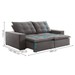 Sofá 4 Lugares Paris Retrátil e Reclinável Super Pilow Veludo/Cinza - Celflex