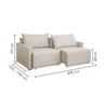 Sofá Cama 2 Lugares Júlia Retrátil e Reclinável Veludo/Bege Claro - Celflex