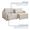 Sofá Cama 2 Lugares Júlia Retrátil e Reclinável Veludo/Bege Claro - Celflex