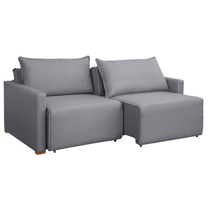 Sofá Cama 2 Lugares Júlia Retrátil e Reclinável Linho/Cinza - Celflex