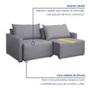 Sofá Cama 2 Lugares Júlia Retrátil e Reclinável Linho/Cinza - Celflex