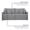 Sofá Cama 2 Lugares Júlia Retrátil e Reclinável Linho/Cinza - Celflex