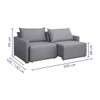 Sofá Cama 2 Lugares Júlia Retrátil e Reclinável Linho/Cinza - Celflex