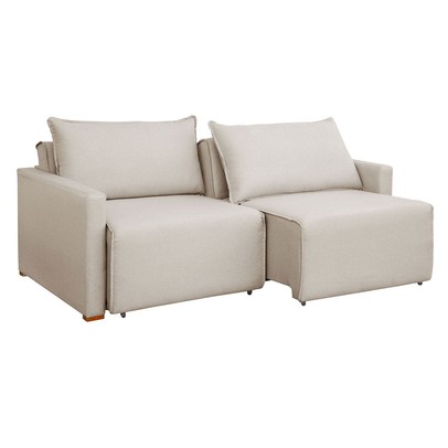 Sofá Cama 2 Lugares Júlia Retrátil e Reclinável Linho/Cru - Celflex
