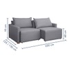Sofá Cama 3 Lugares Júlia Retrátil e Reclinável Linho/Cinza - Celflex