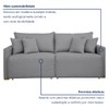 Sofá Cama 3 Lugares Júlia Retrátil e Reclinável Linho/Cinza - Celflex