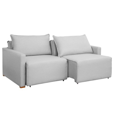 Sofá Cama 3 Lugares Júlia Retrátil e Reclinável Linho/Gelo - Celflex