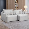 Sofá Cama 3 Lugares Júlia Retrátil e Reclinável Linho/Gelo - Celflex
