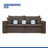 Sofá 2 Lugares Barcelona Retrátil Veludo/Marrom - Celflex Colchoes