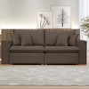 Sofá 2 Lugares Barcelona Retrátil Veludo/Marrom - Celflex Colchoes