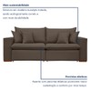 Sofá 2 Lugares Barcelona Retrátil Veludo/Marrom - Celflex Colchoes