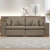 Sofá 2 Lugares Barcelona Retrátil Veludo/Bege Escuro - Celflex Colchoes