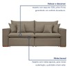 Sofá 2 Lugares Barcelona Retrátil Veludo/Bege Escuro - Celflex Colchoes
