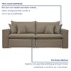 Sofá 2 Lugares Barcelona Retrátil Veludo/Bege Escuro - Celflex Colchoes
