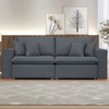 Sofá 2 Lugares Barcelona Retrátil Veludo/Cinza - Celflex Colchoes