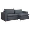 Sofá 2 Lugares Barcelona Retrátil Veludo/Cinza - Celflex Colchoes