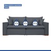 Sofá 2 Lugares Barcelona Retrátil Veludo/Cinza - Celflex Colchoes