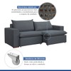 Sofá 2 Lugares Barcelona Retrátil Veludo/Cinza - Celflex Colchoes