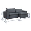Sofá 2 Lugares Barcelona Retrátil Veludo/Cinza - Celflex Colchoes