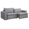 Sofá 2 Lugares Barcelona Retrátil Linho/Cinza - Celflex Colchoes