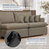Sofá 4 Lugares Barcelona Retrátil Veludo/Bege Escuro - Celflex