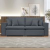 Sofá 4 Lugares Barcelona Retrátil Veludo/Cinza - Celflex