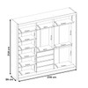 Guarda-Roupa Casal Dalila 3 Portas 4 Gavetas 100% Mdf com Espelho Flex Cinamon/Off-White - Demóbile