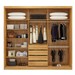 Guarda-Roupa Casal Dalila 3 Portas 4 Gavetas 100% Mdf com Espelho Flex Cinamon/Off-White - Demóbile