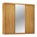 Guarda-Roupa Casal Dalila 3 Portas 4 Gavetas 100% Mdf com Espelho Flex Cinamon/Off-White - Demóbile